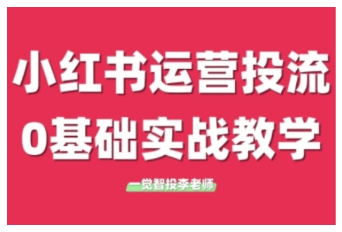 小红书运营投流，小红书广告投放从0到1的实战课，学完即可开始投放（更新）-氢气球网创资源库